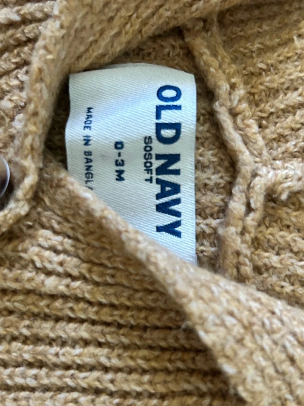 Brown teddy baby cardigan